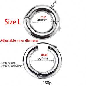 Grand petit métal anneaux de poids de pénis lourd préservatifs d'agrandissement de pénis jouets sexuels produits intimes retarder l'éjaculation anneau pénien - Product Image 5