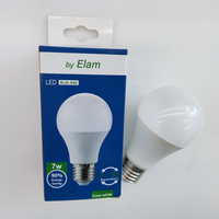 Bombilla LED de Aluminio y Plástico, Luz Blanca Fría 6500K, 220V, E27, A60/A65, 7W 560lm, 10W 800lm, 15W 1200lm, Disponible en Stock, Envío Inmediato, Precio Económico