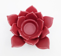 Vacances en forme de lotus Célébration universelle Bougie en céramique Lampe de table Lampe à thé