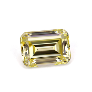 Pronto Stock gemme sintetiche a forma ottagonale taglio <span class=keywords><strong>smeraldo</strong></span> CZ gemma allentata 5a grado giallo zirconi - Product Image 3