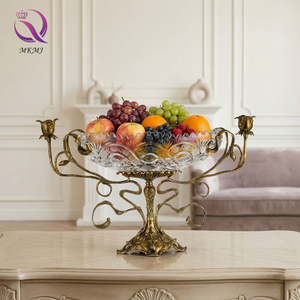 <span class=keywords><strong>Corbeille</strong></span> à fruits <span class=keywords><strong>en</strong></span> <span class=keywords><strong>cristal</strong></span> avec support décoratif <span class=keywords><strong>en</strong></span> cuivre, idéale pour la décoration intérieure et les arrangements de mariage - Product Image 3