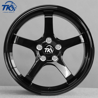 Jantes forgées monobloc légères à 5 branches 17 18 19 20 21 pouces 5x112 Noir brillant Sport Forgées Racing pour voitures JDM Euro Tuner