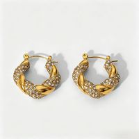 Boucles d'oreilles créoles Gaovo en zircon pavé, plaqué or 18 carats, acier inoxydable, hypoallergéniques, étanches, inaltérables, bijoux d'oreille pour femmes, vente en gros