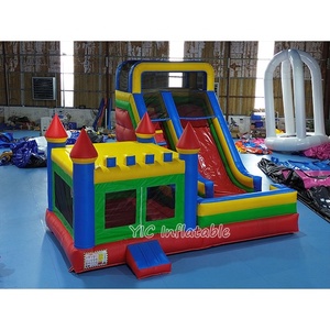 Châteaux gonflables commerciaux combinés avec toboggan pour enfants, fabriqués en Chine, pour la location - Product Image 4