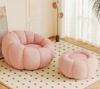 Fauteuil individuel compact style Tatami en forme de citrouille, chaise de relaxation tendance pour salon et chambre à coucher