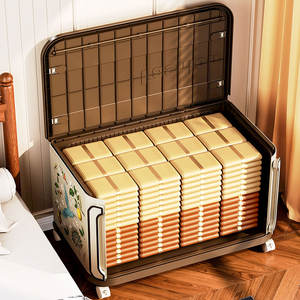 Armario de almacenamiento plegable de plástico PP rectangular de estilo chino de 66cm, apilable y duradero, caja de almacenamiento para el hogar de gran capacidad - Product Image 3