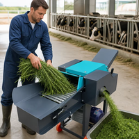 Machine de découpe électrique commerciale pour aliments pour animaux, hacheuse d'herbe avec convoyeur pour élevages de bovins, vaches et chèvres