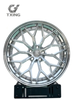 Nouvelles jantes de voiture en aluminium forgé poli à deux pièces, profondément concaves, pour Audi BMW Benz Porsche Dodge Ford Ferrari 17 18 19 20 21 pouces