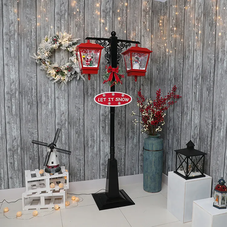 Christmas Novelty Products snowing vertical street lamp xmas accessories