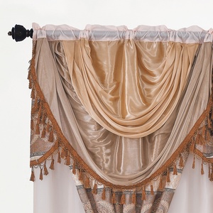 Rideau à fenêtre plate <span class=keywords><strong>en</strong></span> Jacquard, vente <span class=keywords><strong>en</strong></span> gros, rideaux de salle de conférence, marron romantique, vente <span class=keywords><strong>en</strong></span> gros, fabriqué <span class=keywords><strong>en</strong></span> chine - Product Image 2