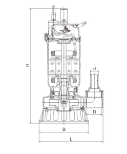 Pompe submersible pour eaux usées en acier inoxydable SUOU 100WQP4, conception résistante à la corrosion et aux produits chimiques, SUOU 100WQP4 en acier inoxydable submersible - Product Image 6