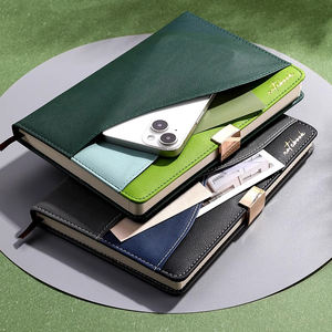 Logo personalizzato <span class=keywords><strong>a</strong></span> tre colori con fibbia in metallo Notebook A5 stile Business <span class=keywords><strong>a</strong></span> <span class=keywords><strong>spirale</strong></span> con cuciture <span class=keywords><strong>a</strong></span> strisce in pelle stampata per regali - Product Image 3