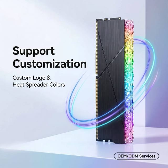 Divine Light RGB Synchronous Luminous RAM Heatsink Desktop Computer Memory Module Cooling Vest for Case Radiator Aluminum