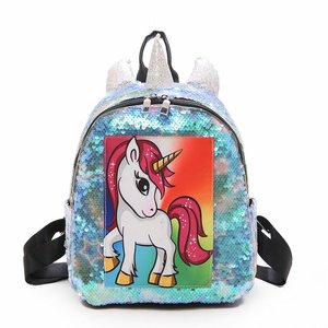 2024 all'ingrosso <span class=keywords><strong>unicorno</strong></span> zaino moda Glitter ragazze luccicante paillettes zaino - Product Image 5