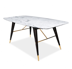 Mobilier moderne pour la maison <span class=keywords><strong>Table</strong></span> de salle à manger ronde pivotante en acier inoxydable avec <span class=keywords><strong>plateau</strong></span> en marbre - Product Image 5