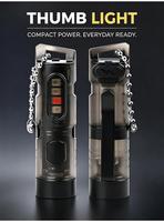 7-Modus Mini LED-Taschenlampe Wiederaufladbare Schlüsselanhänger-Taschenlampe mit UV-Licht Stiftclip EDC Taschenfackel Typ-C USB IPX4 Wasserdicht
