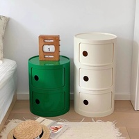 Mesita de Noche Modular de Madera Creativa de Fábrica, Diseño Moderno y Sencillo, Desmontable, con 2/3 Cajones, para Sala de Estar