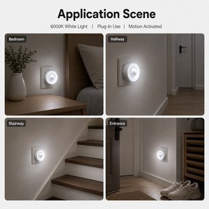 LED Motion <b>Sensor</b> <b>Night</b> <b>Light</b> <b>Plug</b> <b>In</b> Wall Lamp Automatic On Off PIR <b>Sensor</b> Lamp for Home Bedroom Corridor Lighting - Product Image 4