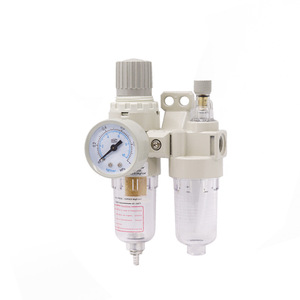 ตัวกรองลมแบบแยกน้ำมันและน้ำ Airtac AFC2000 แบบสองชุด พร้อมวาล์วควบคุมแรงดันและอุปกรณ์แยก - Product Image 2
