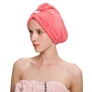 新款干发帽女士们淋浴洗澡多彩帽