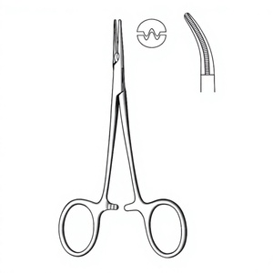 Pinzas Hemostáticas Mosquito de 12.5 cm (5 Pulgadas), Curvas, Atraumáticas, con Dientes Serrados, de Acero Inoxidable Premium, Pinzas Quirúrgicas Hemostáticas - Product Image 1