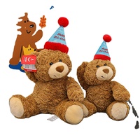 Ours en peluche doux avec rembourrage en coton PP et détails brodés - Cadeau d'anniversaire mignon pour petite amie, ours câlin pour dormir