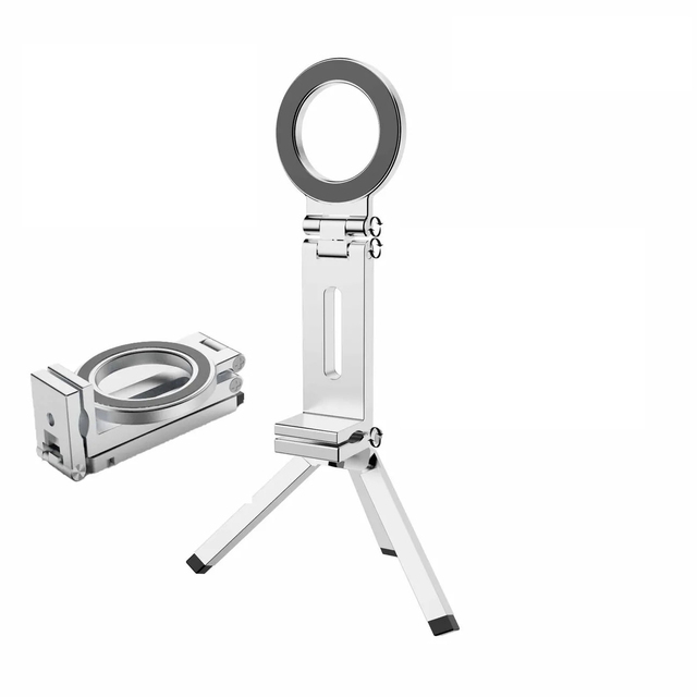 Aluminum Alloy Travel Stand Portable 360 Rotatable Adjustable Cell Phone Magnetic Holder for Mobile Phone