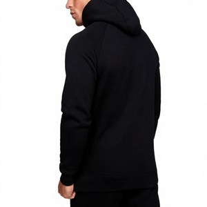 Sweat à capuche uni 100 % coton chaud d'hiver, veste décontractée à capuche pour hommes et femmes, avec logo brodé sur le devant, style streetwear épais - Product Image 4