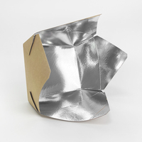 Boîte à emporter en papier kraft haute température pour poulet frit coréen, poulet entier, frites, nuggets avec emballage en film aluminium