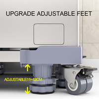 Roue mobile Base de réfrigérateur Roue de chariot Support pour machine à laver et base de réfrigérateur Support avec roues réglables