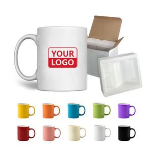 Wholesale 11oz Porcelain White Blank Sublimation Mug Personalized Event Advertising <b>Gift</b> and Promotion Ceramic Coffee Cup - Product Image 2