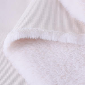 Супер Мягкий тяжелый искусственный мех кролика Гладкий 100% полиэстер 15 мм мех для женщин пальто зимняя куртка модный аксессуар - Product Image 5