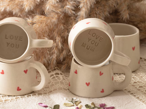 Nouvelle collection 2025 – Ensemble de tasses à café en porcelaine peintes à la main, motif dessin animé, 400 ml, cadeau d'affaires de haute qualité, résistant au lave-vaisselle, poignée cœur 3D - Product Image 6