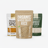 Sachets alimentaires personnalisés : grains, farine, zip, épices, sachet, rouleau d'emballage