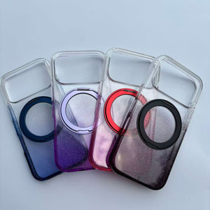 Étui de téléphone magnétique fluorescent violet en TPU + PC - Offre une protection contre les chocs pour iPhone 17 Pro/Pro Max - Product Image 4