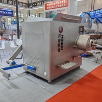 Máquina Picadora de Carne Industrial Multifuncional Automática con Elevador para Cerdo, Res y Pescado, Capacidad de 1000 a 2000 Kilos