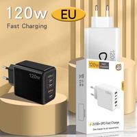 Bloc Chargeur Mural Rapide 120 W, Multiprise d'Alimentation Station de Charge USB à 5 Ports, Adaptateur 3 PD Type C et 2 Chargeurs de Téléphone Mobile USB-A