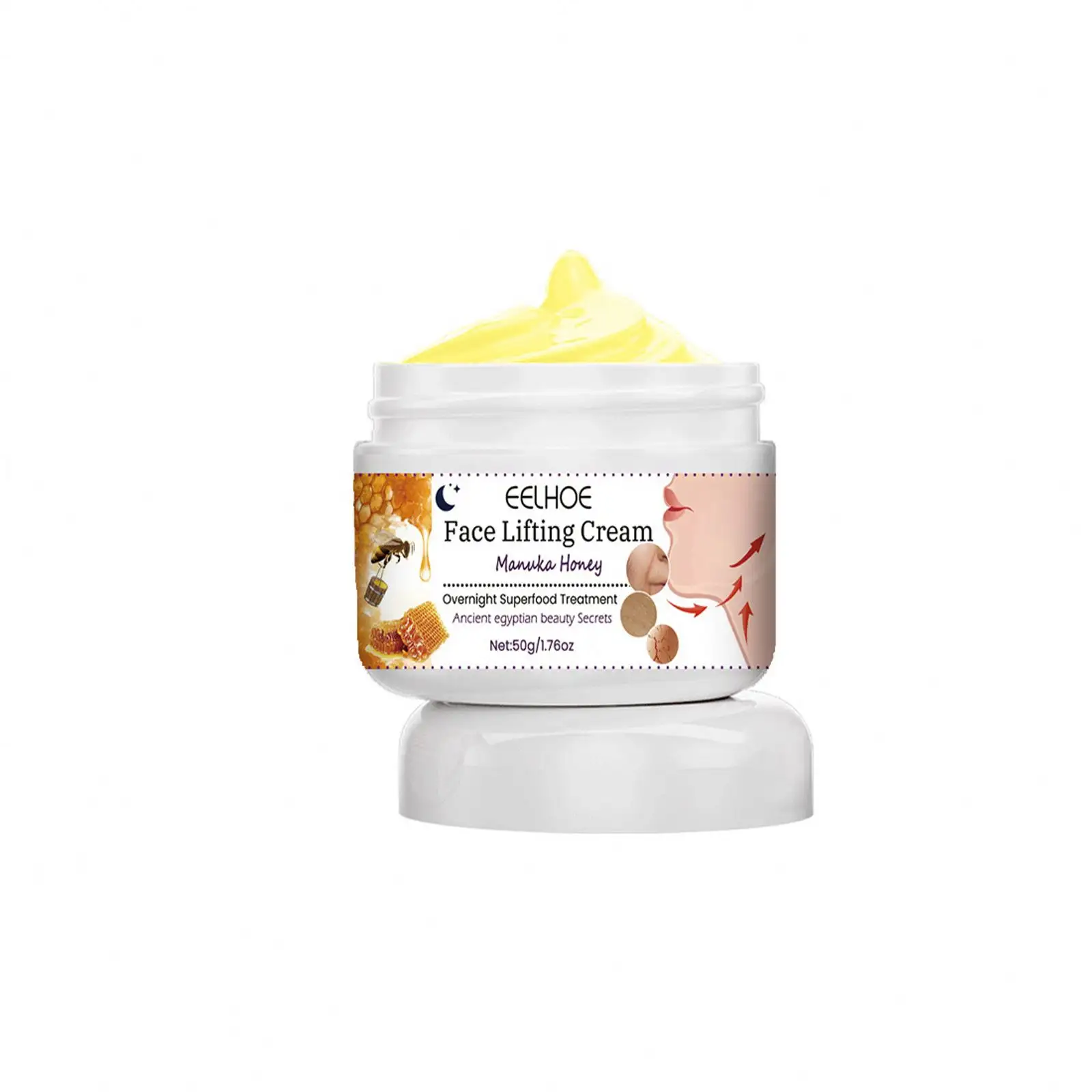 EELHOE Vente en gros, meilleure crème anti-âge anti-rides lifting du visage pour femme, 50g, soin de la peau au miel