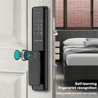 Cerradura Inteligente Electrónica para Puerta con Cámara, Control Remoto por Aplicación Tuya, Wi-Fi, Modelo EY-312, Compatible con Puertas de Madera para Uso Doméstico, Acceso por Código NFC