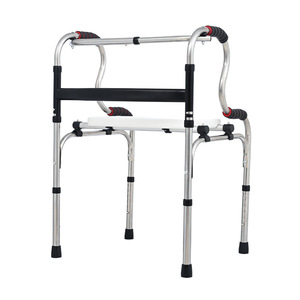 Déambulateur avec support réglable en acier inoxydable pour la rééducation - Product Image 2