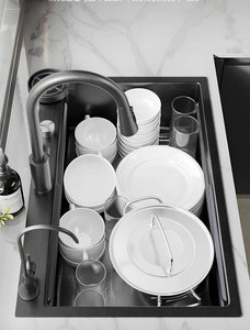 Fregadero Grande de un Solo Tazón con Revestimiento Nano Extra Grueso 5.0, Fregadero de Cocina de Acero Inoxidable 304 para Restaurantes - Product Image 3