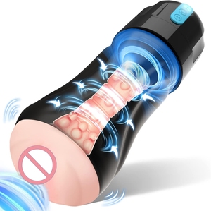 Masturbatore Maschile a Suzione con Pompa per Pene, 10 Vibrazioni e 5 Livelli di Suzione, Canale Vibrante in TPE Super Morbido da 6.7 Pollici, Masturbatore Maschile a Mani Libere - Product Image 1