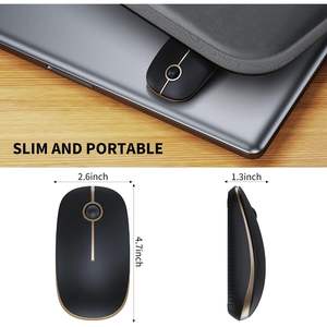 Vssoplor Wireless <b>Mouse</b> 2.4G UltraThin Slim Portable Optical Ergonomic Design Laptop Notebook Quiet <b>Silent</b> Nano Type-C Receiver - Product Image 5