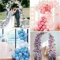 Arche en fer dorée de 2,2 m pour mariage, support de ballons, support de fleurs, décoration de fond pour fête d'anniversaire, Luminaire de célébration GM-002