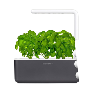 Kit de jardinage d'herbes d'intérieur Click Grow Pots intelligents Jardinières blanches 3 dosettes de <span class=keywords><strong>basilic</strong></span> incluses Système hydroponique facile pour la cuisine à domicile - Product Image 1