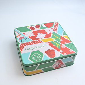 Custom Printed Glossy Square Christmas Tinplate Box Food Grade <b>Storage</b> for Holiday Biscuit Cookie & Candy Gift Packaging - Product Image 6