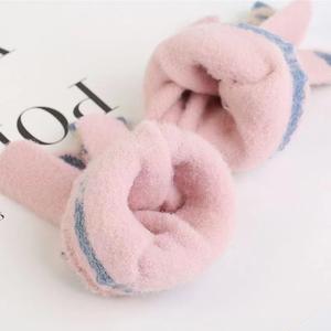 Autumn Winter Warm Nylon Imitation Mink Hair Elastic Knitted Full Finger Wrist Length Touchscreen Cute Cartoon <strong>Panda</strong> <strong>Gloves</strong> - Product Image 4