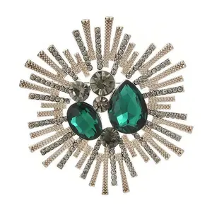 Vendita diretta prezzo all'ingrosso spilla tempestata di diamanti di alta qualità Chambray Baroque Pin Design Light Luxury corpetto