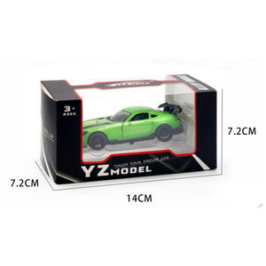 4 styles, modèle de voiture de course en métal et plastique à l'échelle 1/43, à tirer en arrière, avec <span class=keywords><strong>portes</strong></span> ouvrables, voiture de sport en métal moulé sous pression avec roues mobiles pour enfants - Product Image 4
