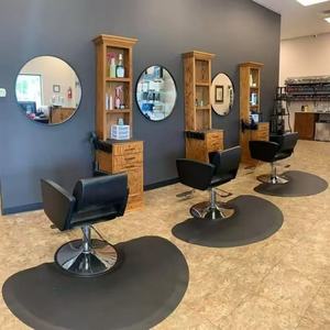 Tapis de chaise rond imperméable anti-fatigue pour salon de coiffure, tapis de sol avec coussin lavable, mobilier pour équipement de salon de coiffure - Product Image 2